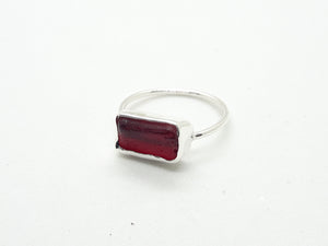Red Bermuda seaglass ring